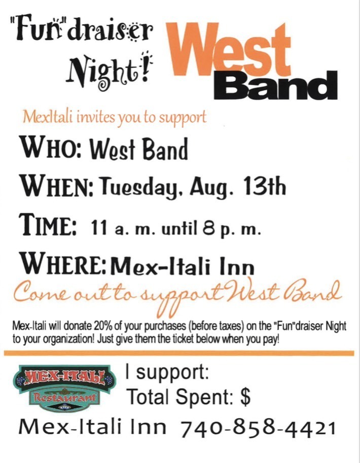 "Fun"draiser Night for West Band at Mex-Itali Restaurant