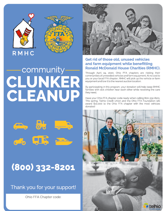 Portsmouth West- SCCTC FFA Partners with Ronald McDonald House Charities to Clean Up Communities and Support Families