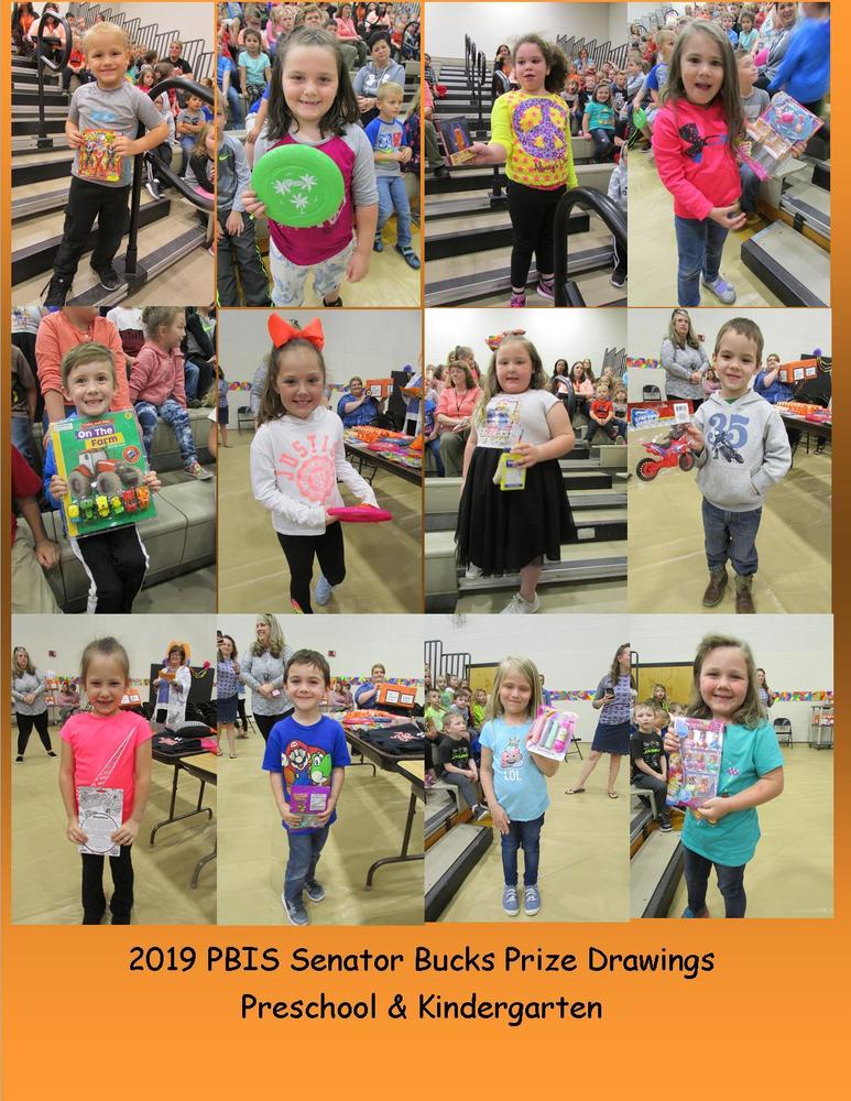2019 PBIS Senator Bucks Prize Drawings-Preschool & Kindergarten