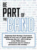 Beginning band meeting for upcoming 6th grade students