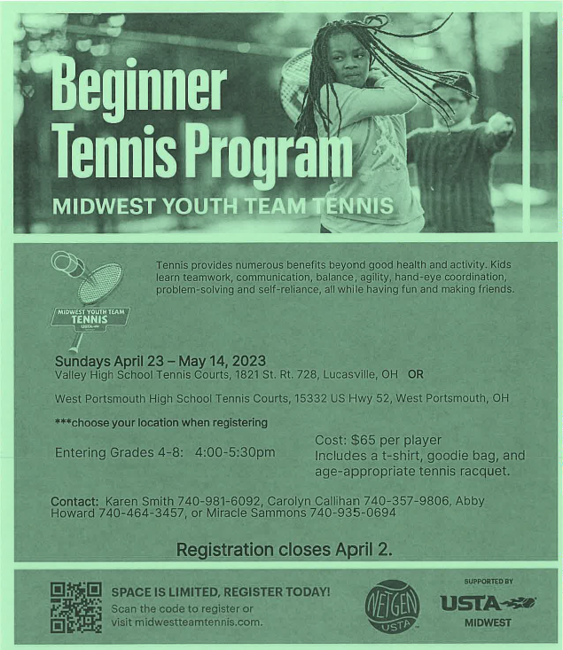 youth tennis camp 2023