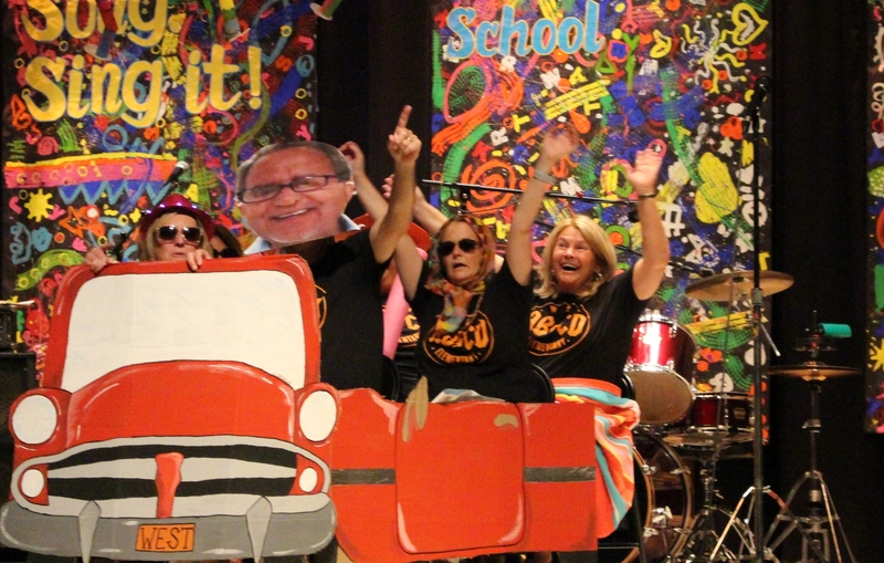 4th grade staff take a road trip with 'Life is a Highway'